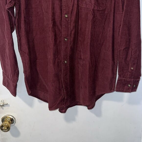 NATURAL LIFE Merlot Cotton Corduroy Button Up Shirt NWT- L - Picture 3 of 10